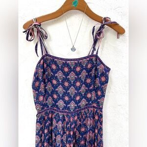 AMAZING 🤩 Vintage 70’s Boho Indian Block Print Dress /Adini Hippie dress/ S/M